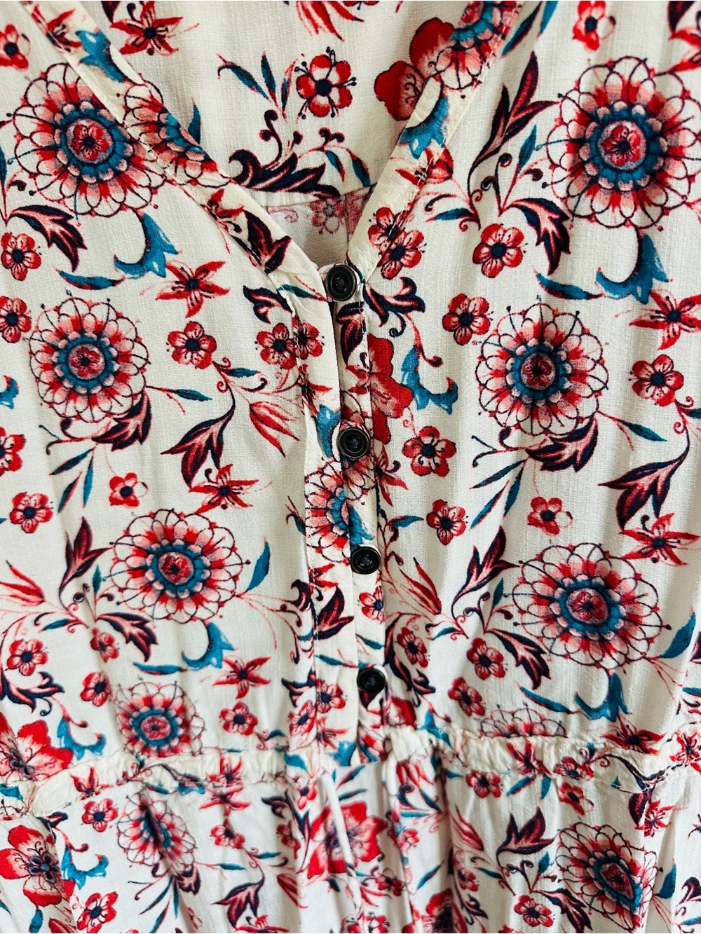 Knox Rose Red and Blue Floral Mini Dress - Picture 6 of 12